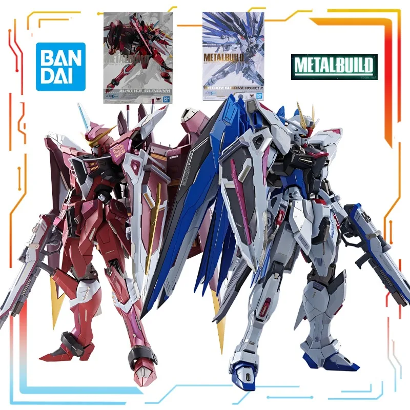 

Bandai Original METAL BUILD Mech Finished Products Justice Is High Anime Action Figure Model Toys Model Ornaments Gifts for Boys