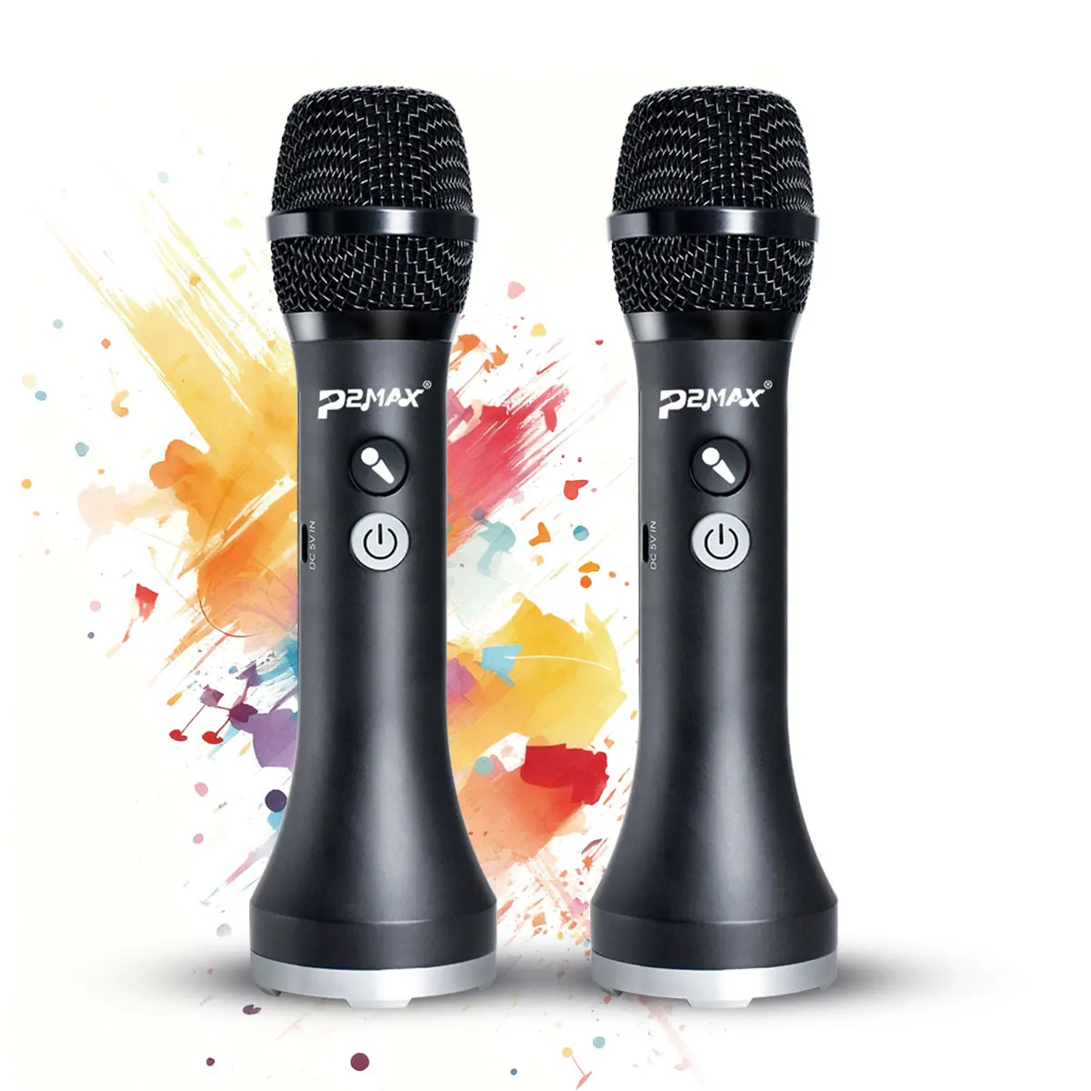 

2PCS TWS Echo Louder Karaoke Microphone Megaphone Mic Speaker Portable USB Charging for Singing Outdoor Living Meeting Travel