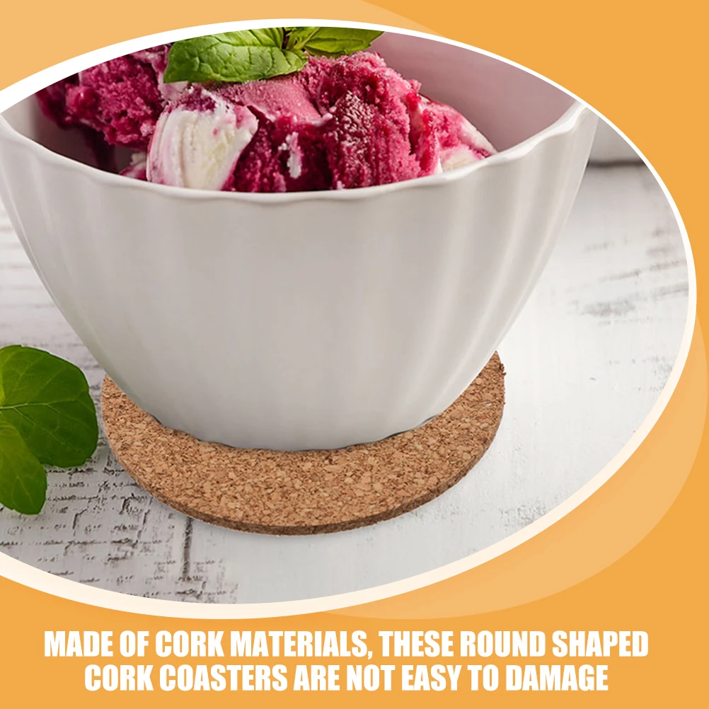 

Round Wood Cup Pads 50pcs Set Non-Cork Coasters for Tea Coffee Mugs Heat Resistant Table Mat Drink Holder Home Decor Essential