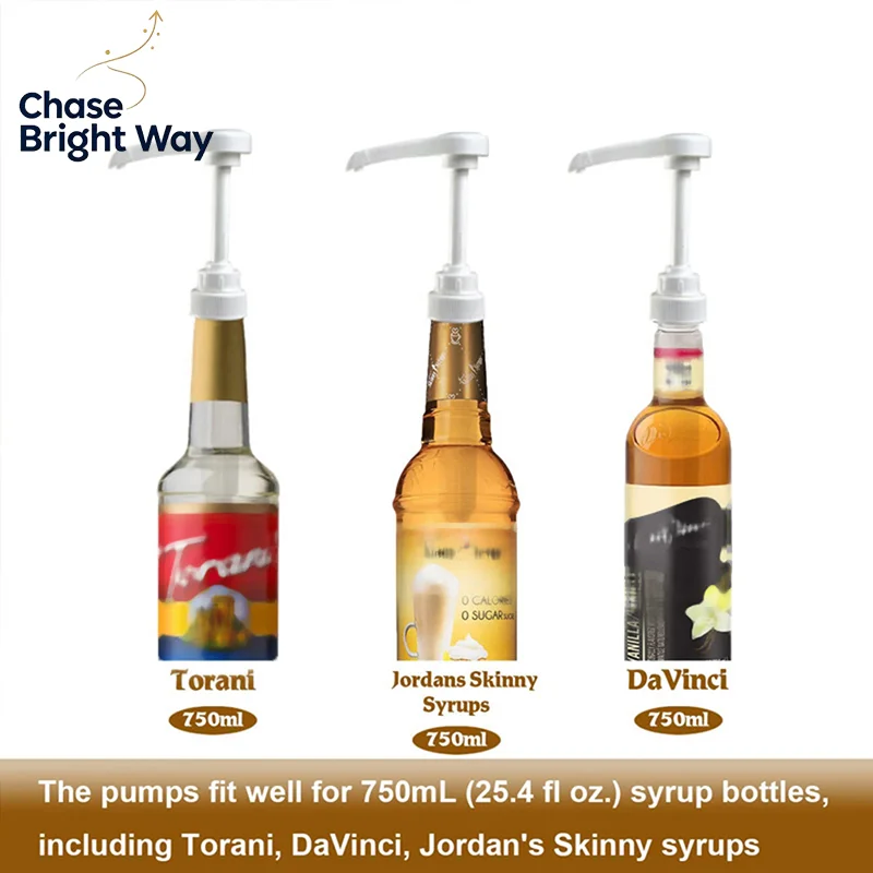 1PC Syrup Pumps Dispenser Replacement Sauce Pressure Nozzle Bottle Pump Containers for Coffee Kitchen Seasoning Liquid