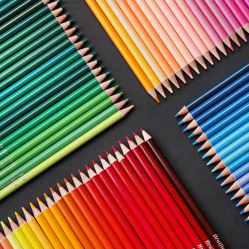 Brutfuner 12/50/160/180/260 Colors Oil Colored Pencil Set Wood Sketch Drawing Pencil For Kid Student Painting Art Supplies