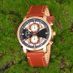 kitykiss new K8292 top luxury men's watch quartz waterproof dual time zone calendar glow-in-the-night fashion casual men's watch