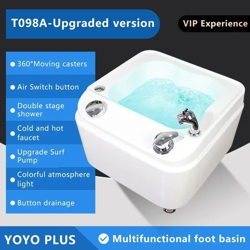 Intelligent Electric Massage Foot Massage Shop Dedicated Acrylic Commercial Household Health Care Foot Washing Basin Barrels