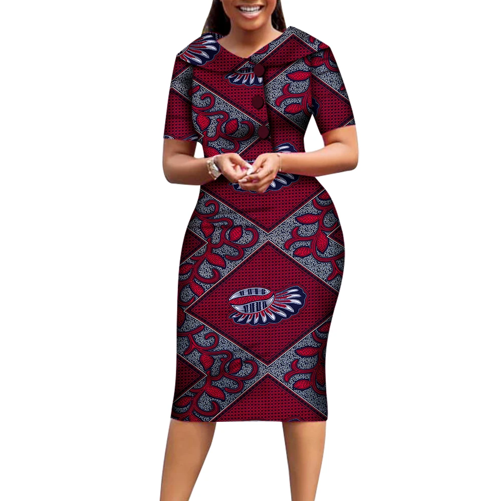African Print Dresses for Women Short Sleeve Mid-dress Dashiki Traditional Clothing Knee-length African Wear for Ladies WY6482 - AliExpress 200000532 African Print Dresses for Women Short Sleeve Mid-dress Dashiki Traditional Clothing Knee-length African Wear for Ladies WY6482 - AliExpress 200000532