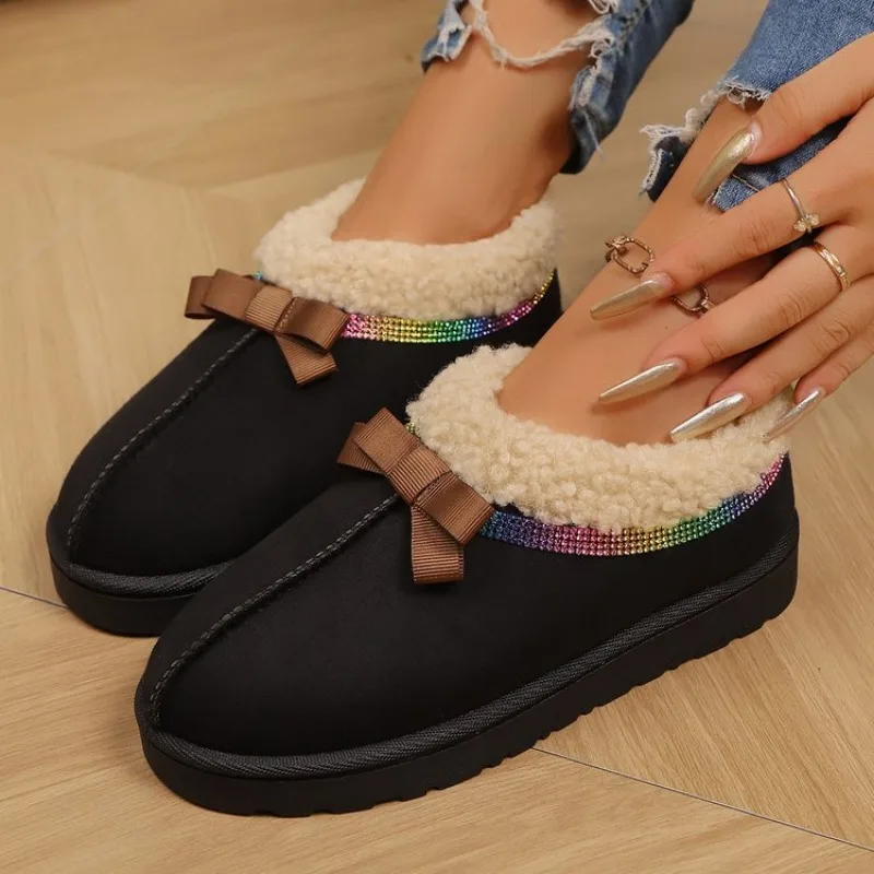 

Fashion Women Fluffy Slippers for Autumn and Winter Indoor EVA Thick Sole Anti-Slip and Warm Unisex Slippers for Winter Plus Siz