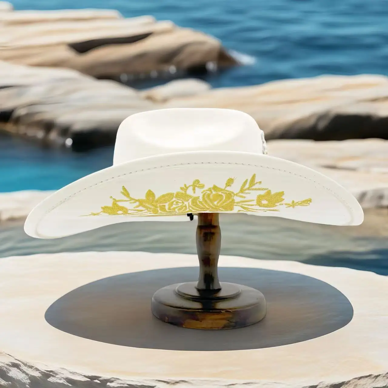 HongLuan بريق زي قبعة الكبار وقبعات رعاة البقر حجر الراين للمرأة، كاوبوي تأثيري الإناث الملحقات وقبعة راعية البقر