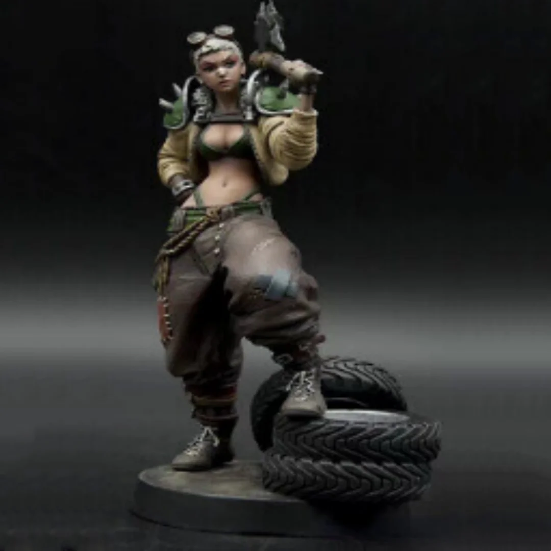 

1/24 Scale Resin Figure Assemble Model Kit fierce bandit girl Unassembled and Unpainted 3D printing diy toy 048