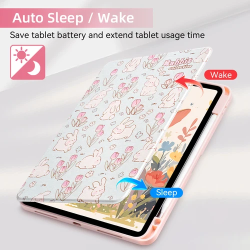 Imagen 2 del producto Rotación 360 para Samsung Galaxy TabA9 Plus A8 10,5 Auto Sleep Wake Tab S10 S9FE S7 S8 11P 12,4 13,1 S6 Lite con portalápices ﻿