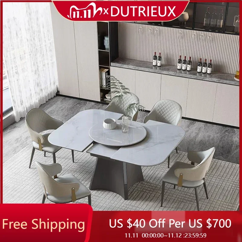 

Folding Coffee Dining Table Desk Study Living Room Writing Lounge Salon Dining Table Luxury Mesas De Comedor Salon Furniture
