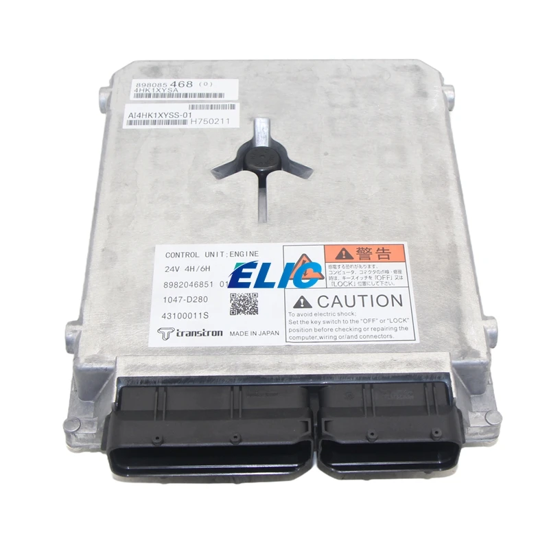 Elic Excavator Engine ECU Controller 4HK1 898153-0511 With Programmed For For Hitachi ZX200-3 Engine Replacement