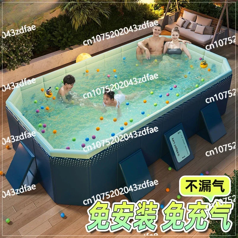 Inflatable Swimming Pool Installation-free Open and Ready-to-use Household Outdoor Large Family Bath