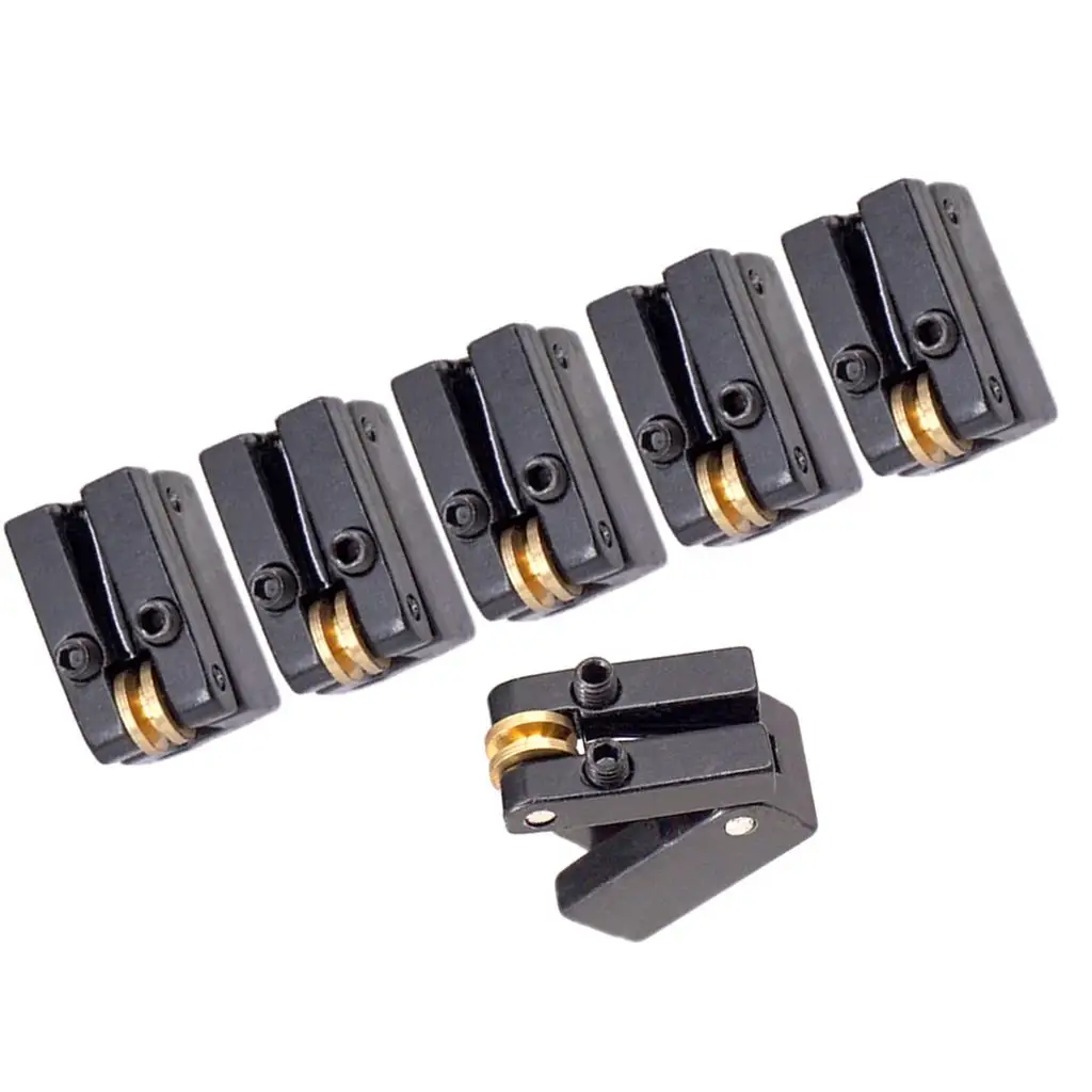 

6x String Headless Guitar Bridge Roller Saddle Tremolo Bridge Tailpiece1