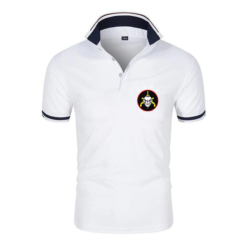BOPE Tropa De Elite Brazil Special Elite Forces Men's Summer Casual Breathable Comfortable Polo Shirt High Quality T-Shirt