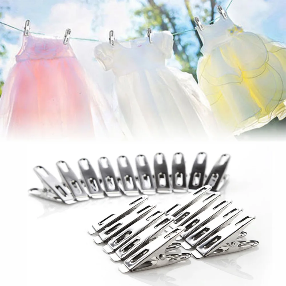 

Mini Metal Clothing Washing Household Drying Hanger Sealing Clip File Clip Clothes Pins Clothes Pegs