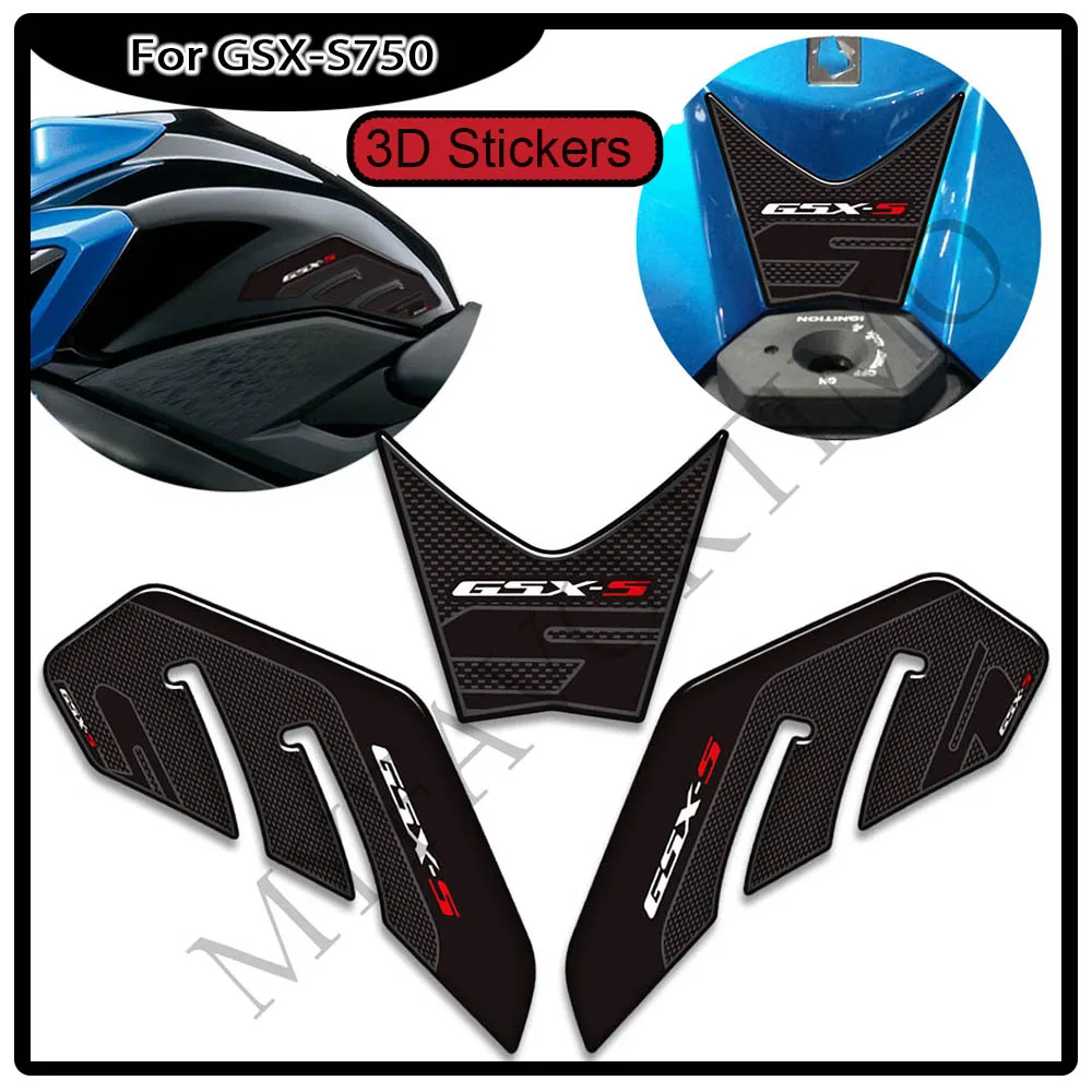 Motorcycle For Suzuki GSX-S750 GSXS750 GSX S750 S 750 GSX-S 2018 - 2022 Tank Pad Grips Protection Gas Fuel Oil Knee Stickers