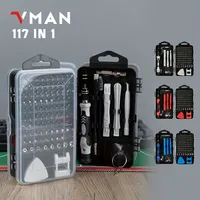 Computer Repair Kit 117 in 1 Magnetic Laptop Screwdriver Kit  Precision Screwdriver Set  Small Impact Screw Driver Set with Case