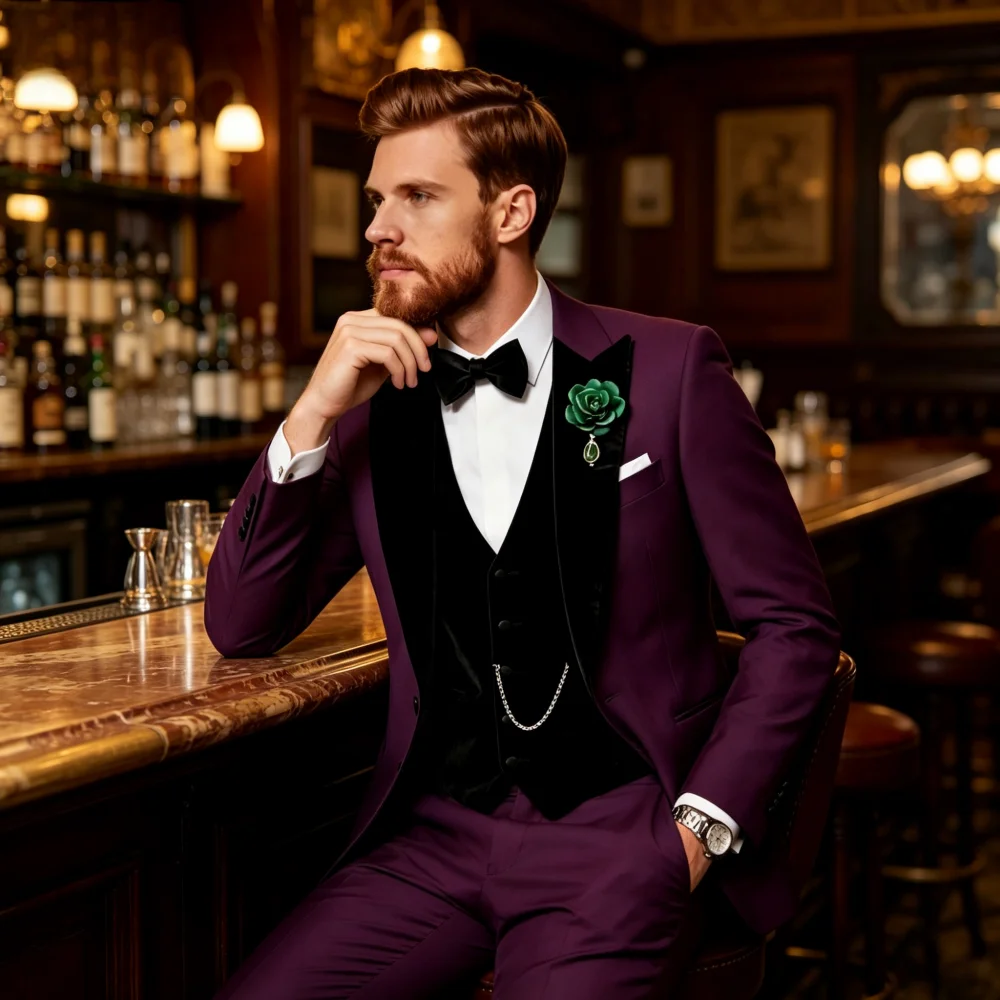 

Мужской элегантный костюм Slim Fit однотонного цвета, повседневный, для деловых встреч и свадеб, подходит для всех сезонов.