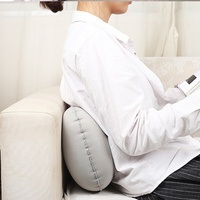 Automatic Inflatable U Shape Neck Pillow Grey Lightweight Travel Cushion for Car Airplane Bus Office Use Neck Support Pillow
