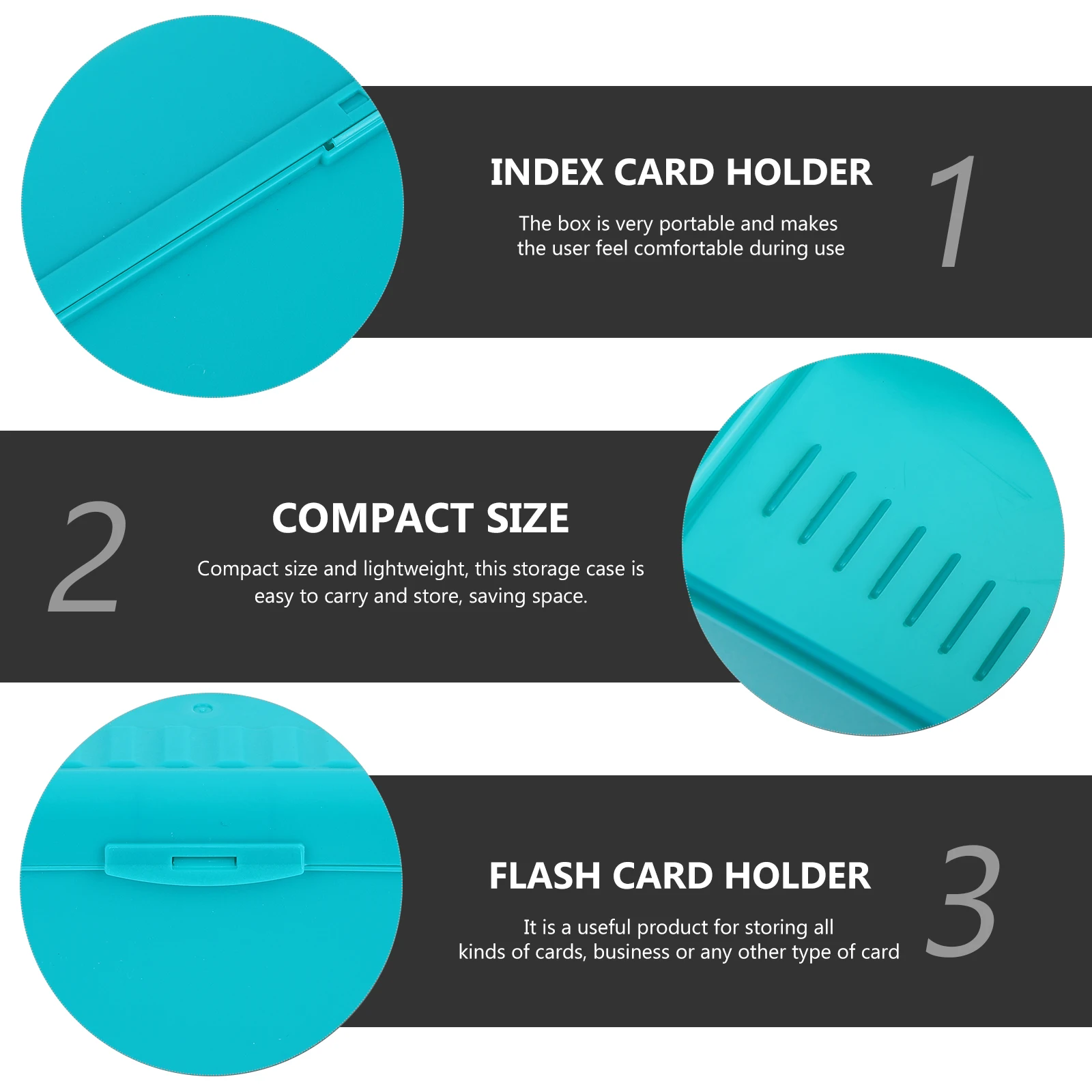 

4 Pcs Note Card Business Desktop Storage Box Index Cards Ruled Pp Holder Organizer Case