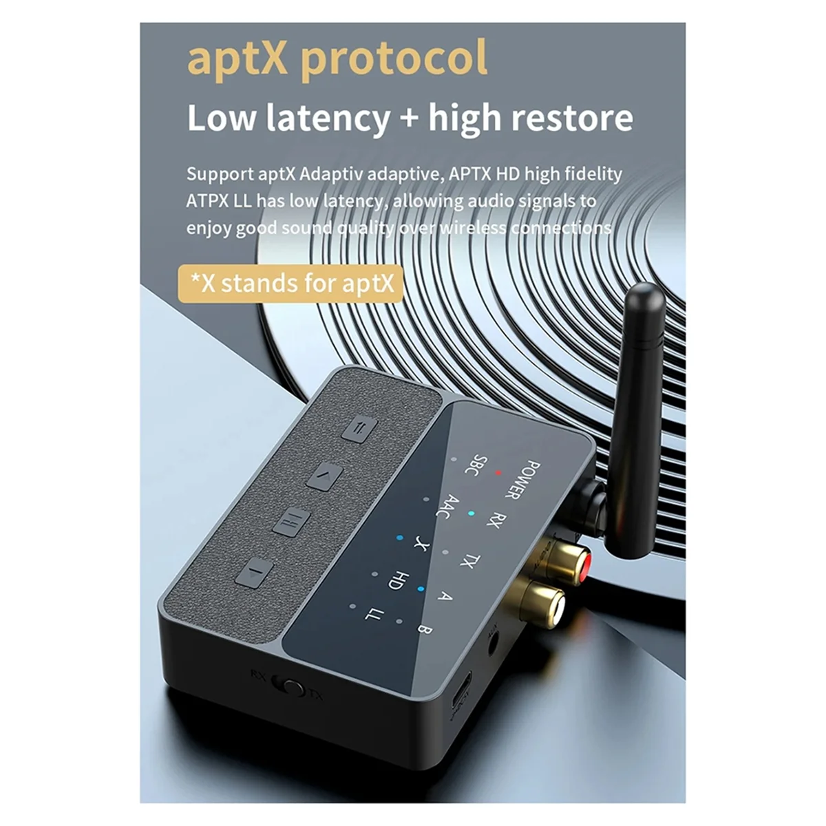 N33R_Bluetooth 5.3 Ricevitore trasmettitore audio Adattatore wireless AUX da 3,5 mm