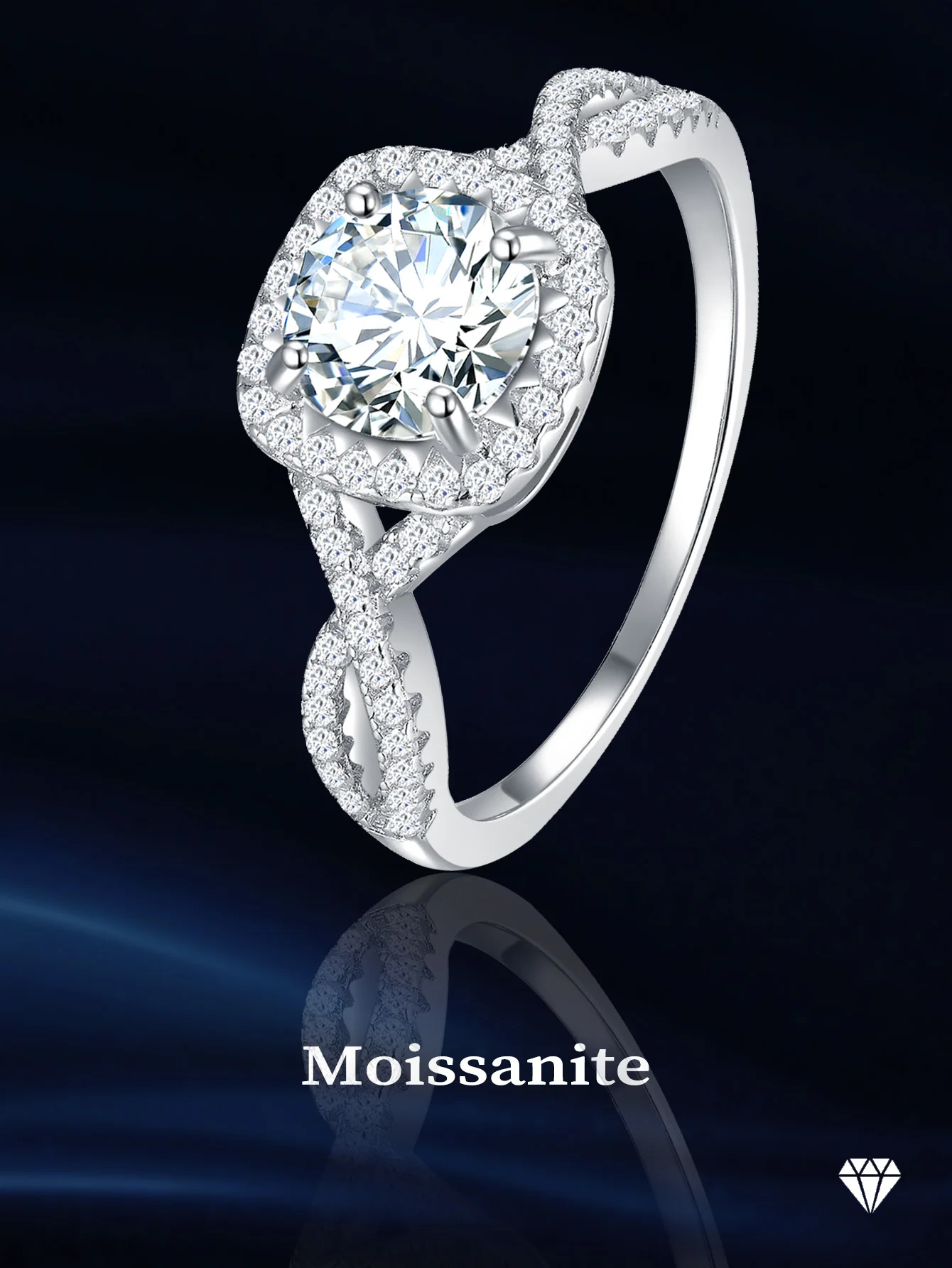 

Кольцо из стерлингового серебра 925 пробы Кольца с муассанитом Обручальное кольцо Роскошное женское кольцо Новинка 2025 года