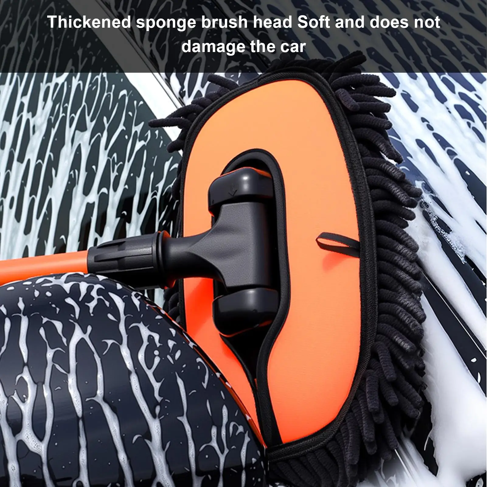 

Автомобильная швабра, швабра для чистки автомобиля, длинная ручка, без царапин, выдвижная тряпка для автомобильного грузовика, автомобиля, грязи, пыли, автомойка