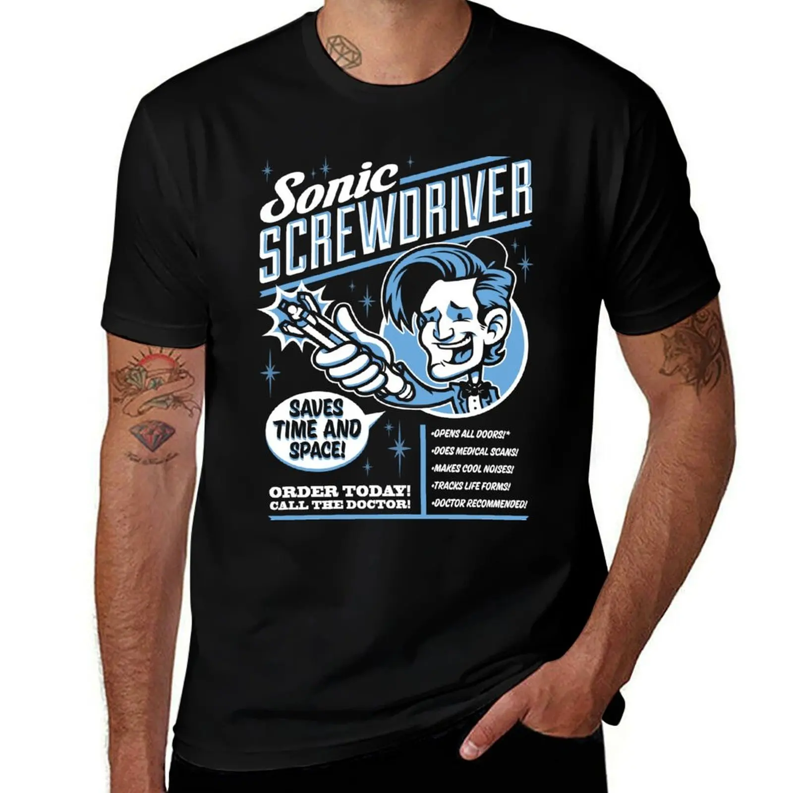 Sonic Screwdriver Ad T-Shirt UV Protection Outdoor Tee Shirt T-Shirt