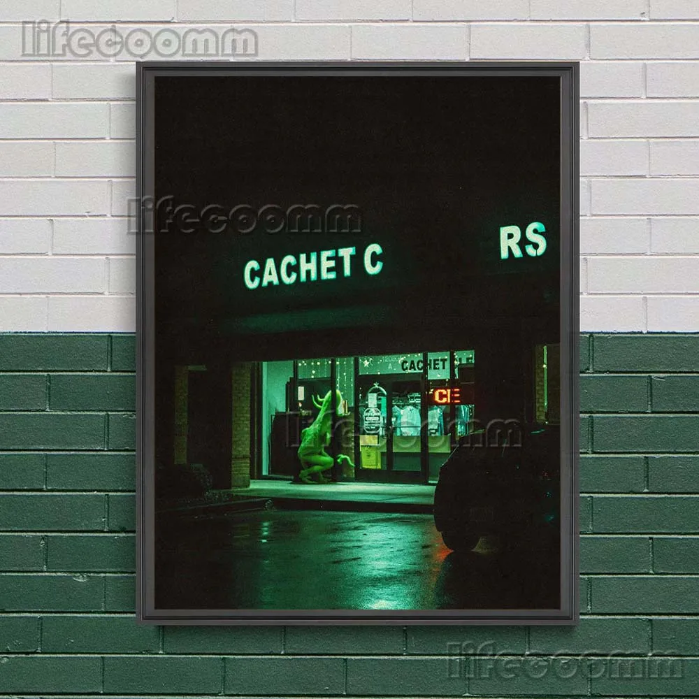 Monsters,Undead,And Demons Wandering The World Vintage Wall Art Canvas Painting Creepy Photography Art Poster Print Home Decor