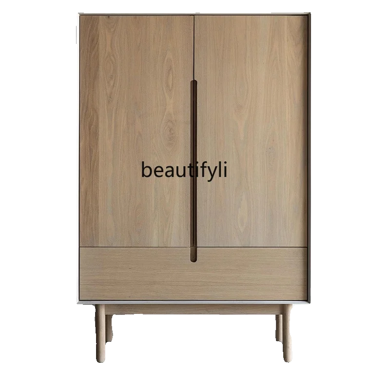 

Ash Wardrobe Japanese Style Solid Wood Simplicity Hallway White Oak Black Walnut Wooden Wardrobe Cabinet Storage Cabinet