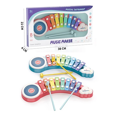 Mainan alat musik anak, edukasi Puzzle bermain lucu, Set mainan pembuat musik Piano ketukan awan untuk anak-anak