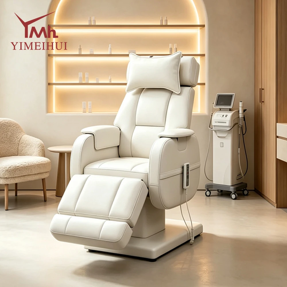 Salon Cosmetic Adjustable Reclining Massage Table 3 Motors stretchers camilla Lash Bed