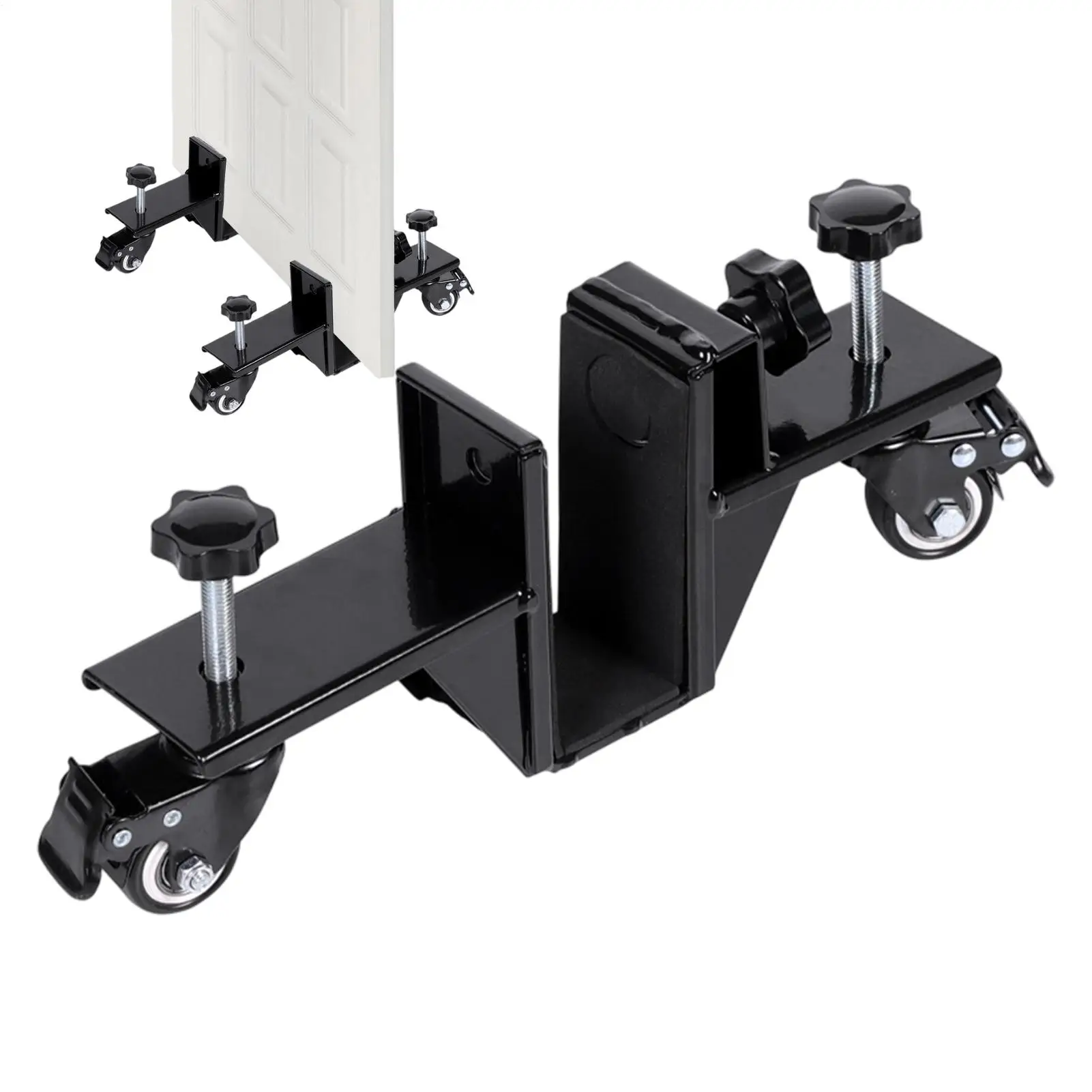 Adjustable Door Panel Transport Cart  Sliding Roller Heavy-duty Door Panel Trolley Hands Free Door Panel Board Installation