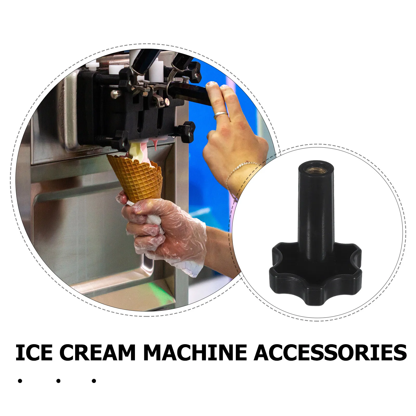 Ice Cream Machine Stirring Shaft Handle Handles Commercial Screws Accessories For Makers Replacement Black Heavy Duty - view 6