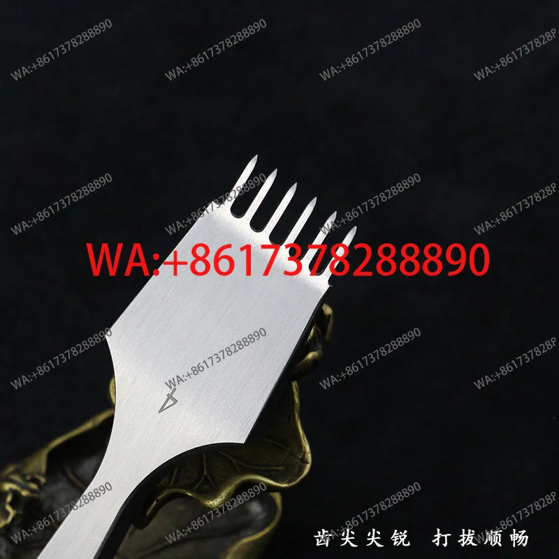 

Refined rhombus white steel edge cut DIY handmade leather professional hand seam punching cutting tooth spacing 3/4/5 mm