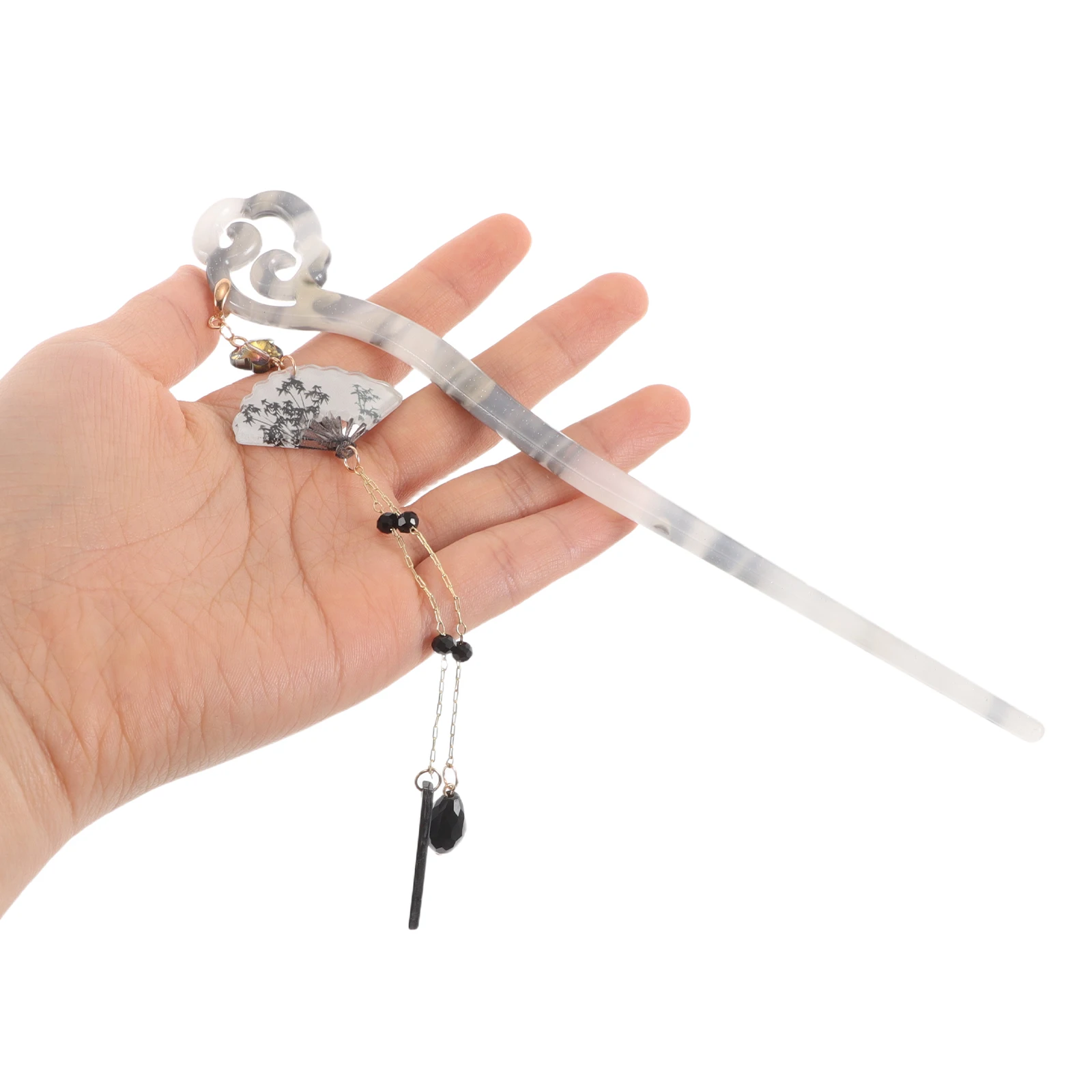 

2Pcs Unique Vintage Chinese Hair Sticks Hairpin Clip For Women Watercolor Retro Accessories For Weddings And Sparkling Occasions