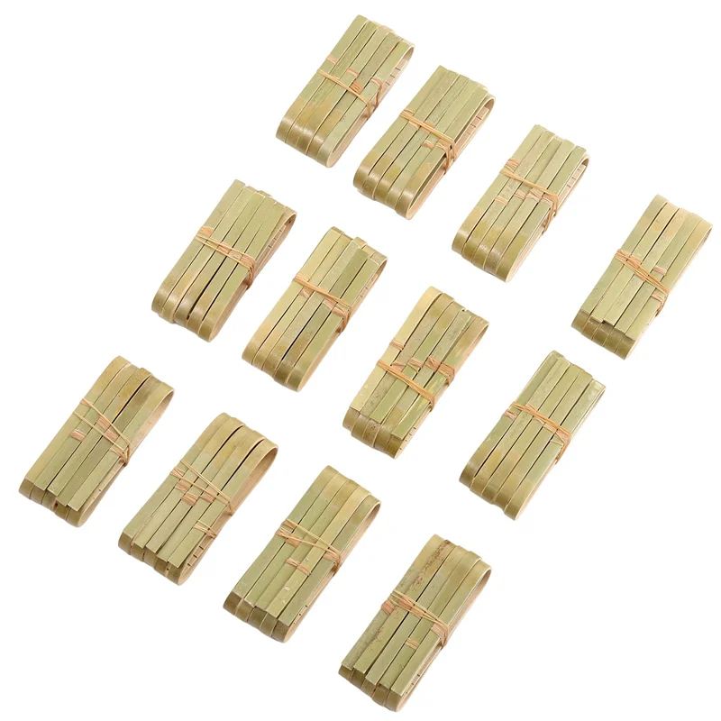 ABZV-120 Pack Mini Bamboo Tongs, 4 Inch Disposable Tongs, Eco-Friendly Mini Disposable Bamboo Utensils Toast Tongs