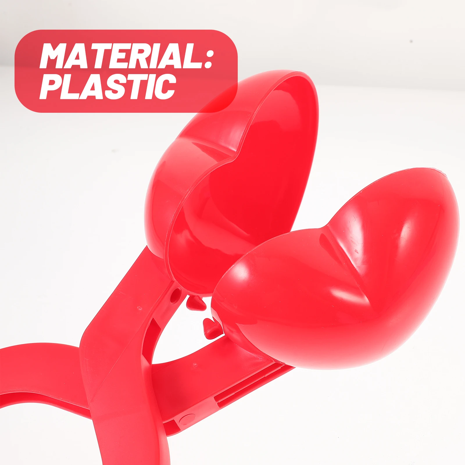 

2Pcs Clips Heart Shape Winter Outdoor Plaything Maker Plastic Long Handle Creative Shape Making Tool
