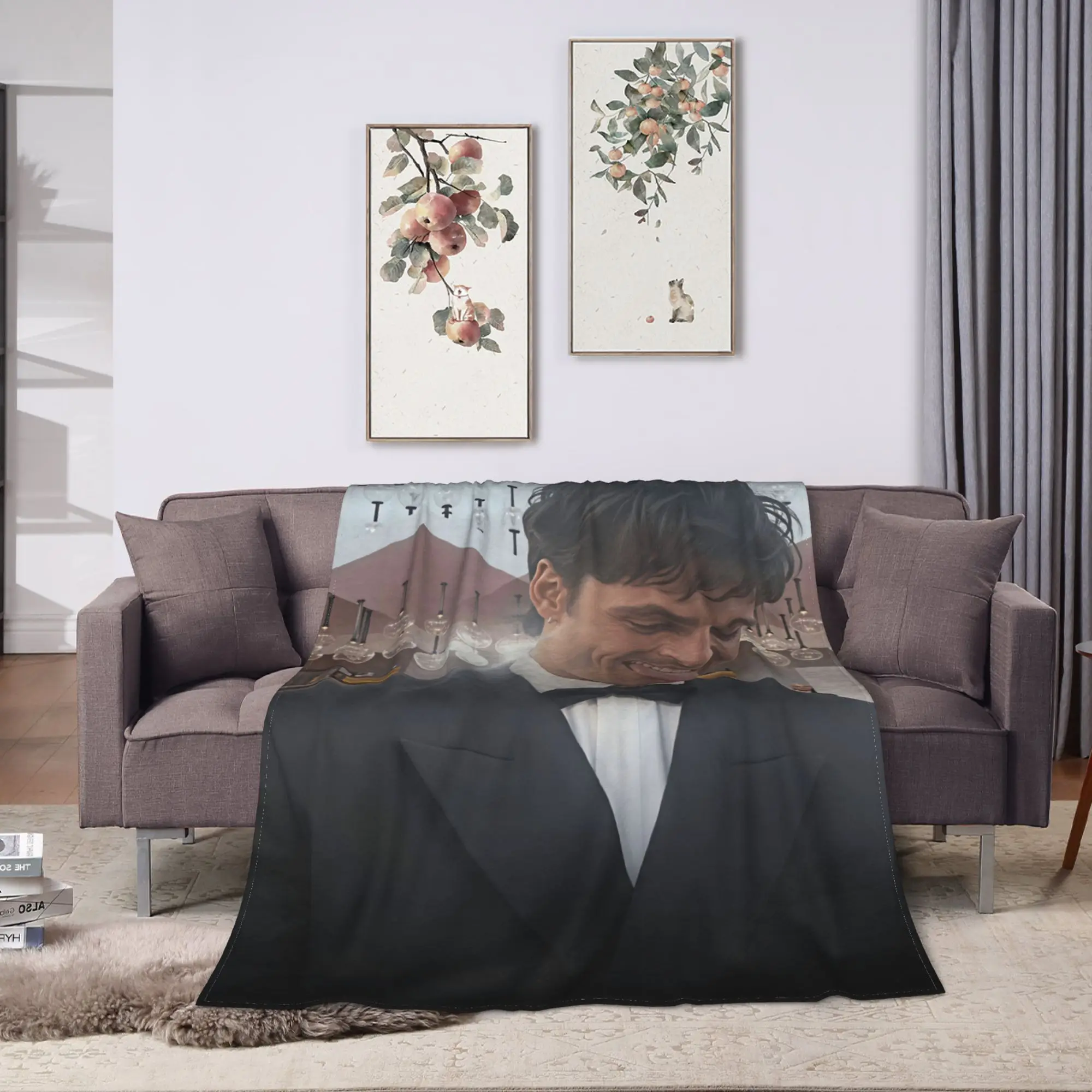 Jacob E-Elordi Flannel Blanket Kids Adults  Warm Soft Throw Blanket Winter Living Room Bedspread Sofa Bed Cover