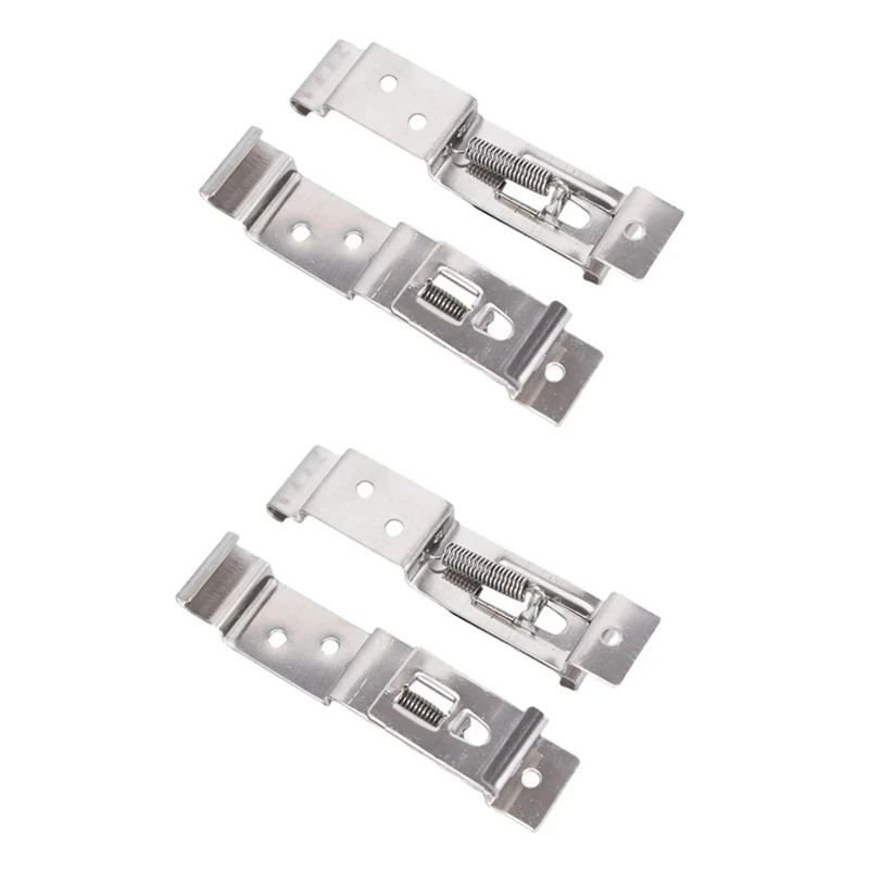 

4-Piece Trailer License Plate Holder Clips - Stainless Steel, Spring Loaded, Perfect Trailers And Caravans