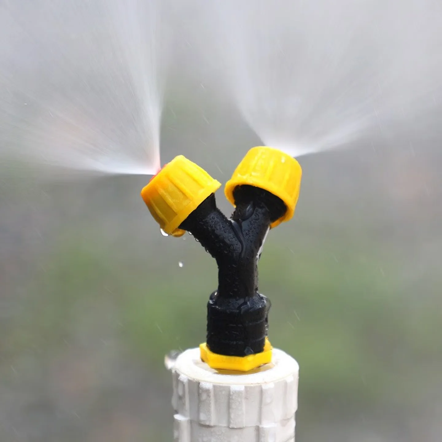 Spruzzatore nebulizzatore in plastica tipo Y da 1/2 pollice - Controllo polvere per irrigazione da giardino a doppio ugello per cantiere