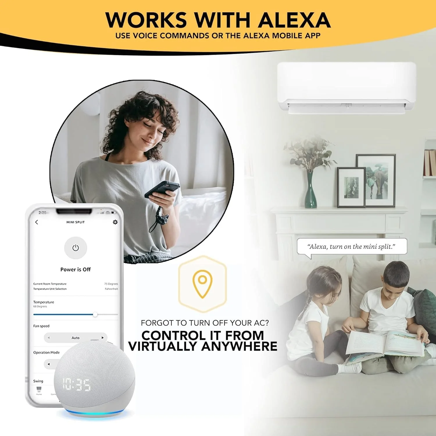 الأسهم Aphro سلسلة مكيف هواء سبليت صغير 9000-24000 Btu عالية الكفاءة العاكس المنزلية الحائط تكييف الهواء