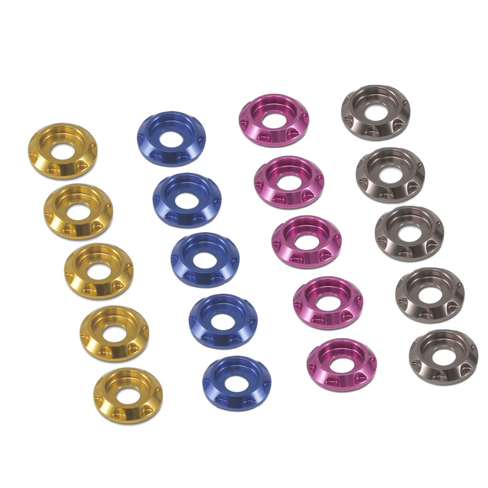 20Pcs M3 Aluminium Washer Compatibel Met Knop Schroef Voor Fpv Rc Drone Frame Kit Boot Auto Gereedschap Kit