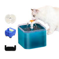 2L Cat Water Fountain Pet Fountain with LED Night Quiet Pump Pet Drinking Fountain Pet Slow Water Feeders for Cats and small Dog