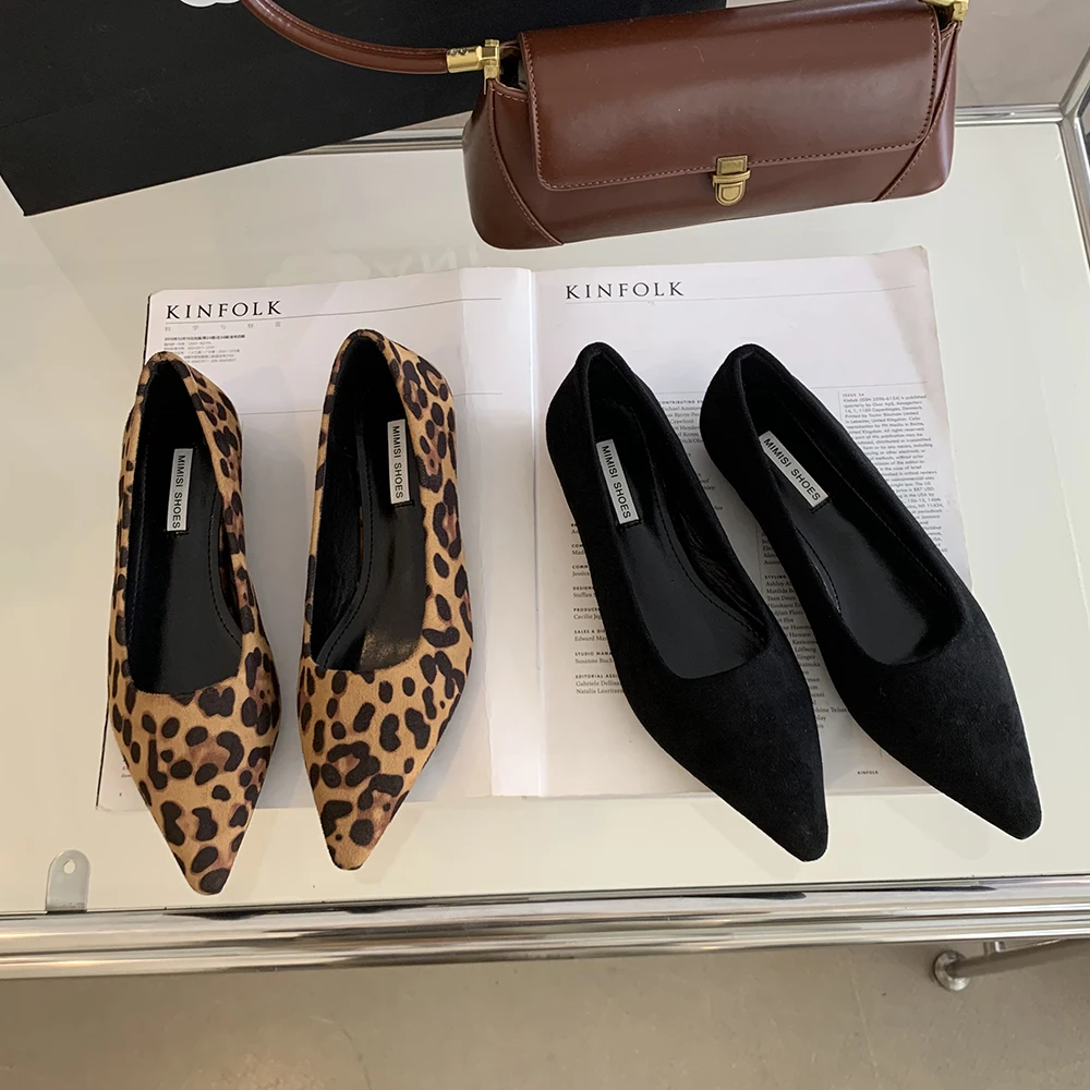 

Pointed Toe Women Flat Loafers 2023 New Arrivals Shallow Slip On Dress Shoes Woman Outside Mules Shoes Size 35-39 Fashion Pumps