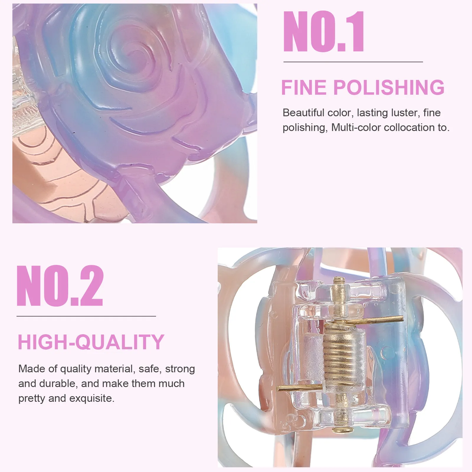 

Заколка-краб для волос из ацетата с цветочным дизайном, нескользящая, для укладки волос, аксессуар для женщин