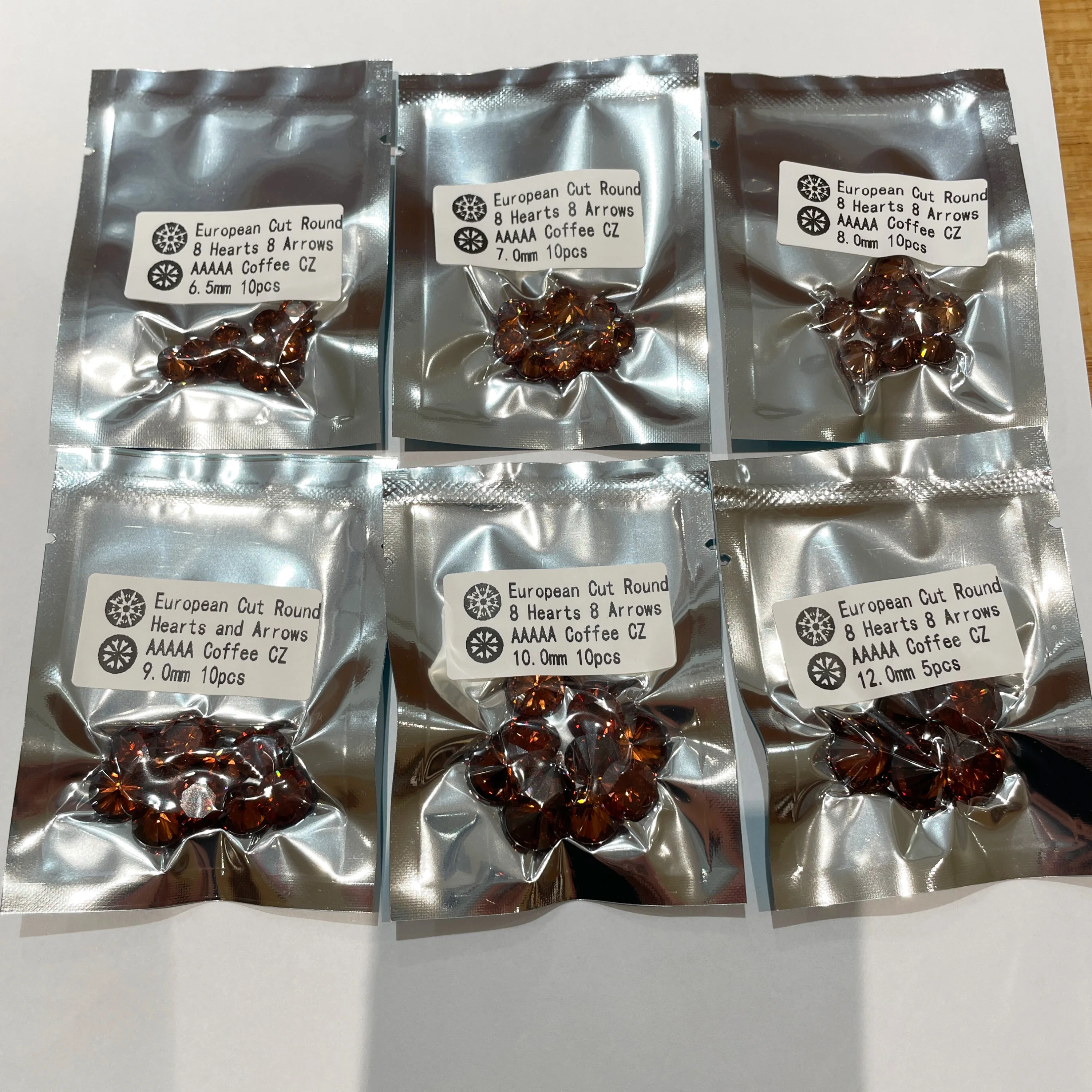 1.0~12.0mm 5A Coffee,Brown,Rhodolite High Colors Cubic Zirconia Stone Round Cut CZ Stone Synthetic Gems For Jewelry DIY Making