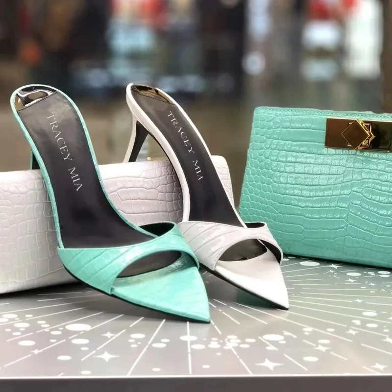 

Summer 2026 New Pointed Toe Thin Heel with High Heels Sexy Fashion Slippers for Women