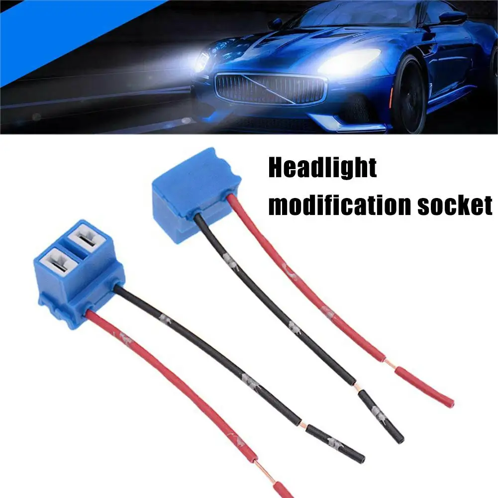 1Pc Car H7 Headlight Ceramic Bulb Holder Extension Connector Socket Wire Lamp Adapter Automotive Halogen V4G5