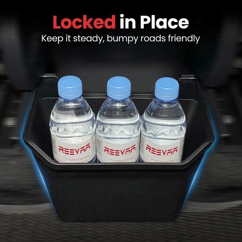 

For New Model Y 2025 Launch 2020-2024 Rear Center Console Organizer TPE Backseat Storage Box Garbage Bin Anti-Slip Lid Cover