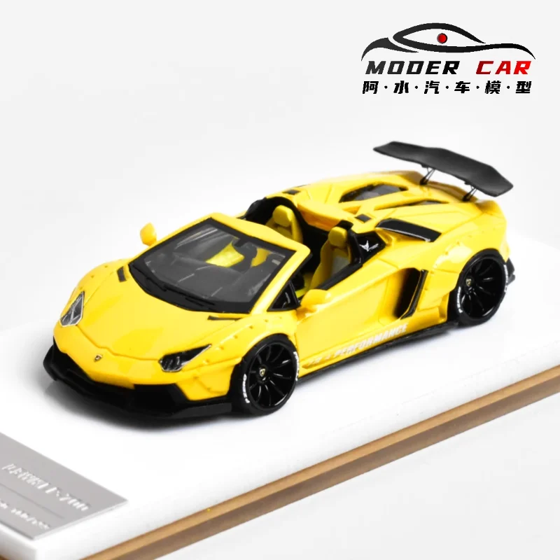 1:64 Feine Werke Lamborghini LP700 Bull Cabrio Wide Body Druckguss Simulation Harz Automodell Sammlung Dekoration Jungenspielzeug